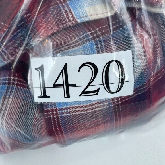 Gap + Pendleton Womens Long Sleeve Plaid Button-Up Shirt Red & Blue Rayon L 1420 - Picture 7 of 8